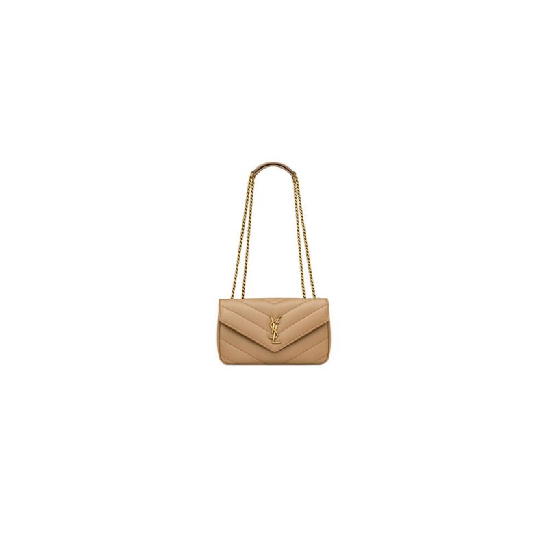 YSL LOULOU small in MATELASSÉ lambskin