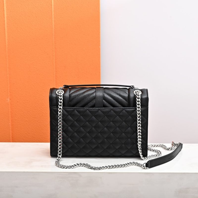 YSL ENVELOPE MEDIUM IN QUILTED GRAIN DE POUDRE EMBOSSED LEATHER - Image 4