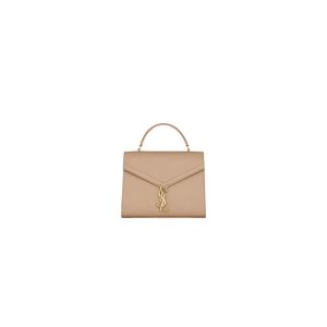 YSL CASSANDRA Medium Grainy Embossed Leather Top Handle Bag