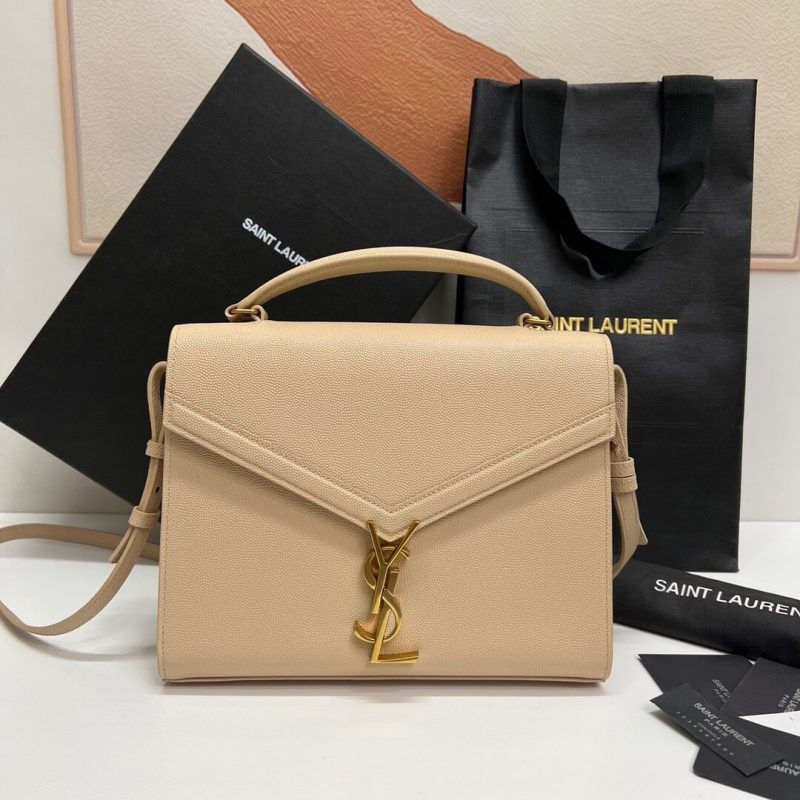 YSL CASSANDRA Medium Grainy Embossed Leather Top Handle Bag - Image 2