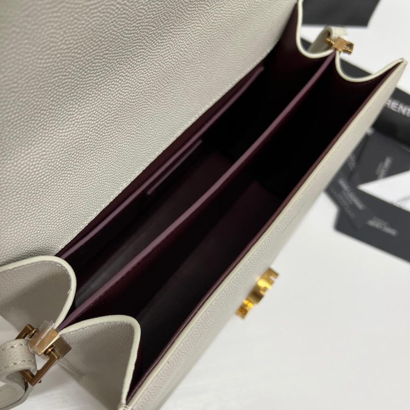YSL CASSANDRA Medium Grainy Embossed Leather Top Handle Bag - Image 8