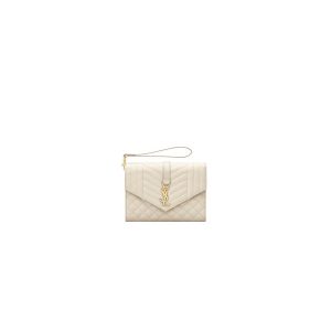 YSL CASSANDRE matelassé leather flap clutch