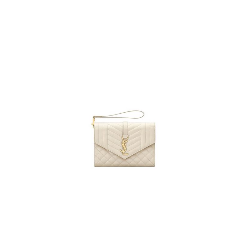 YSL CASSANDRE matelassé leather flap clutch