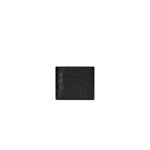 YSL tiny cassandre wallet in crocodile embossed matte leather