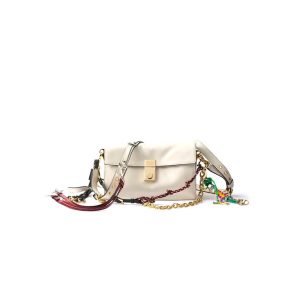 Prada Soft Sound large leather shoulder bag with charms(high-end grade)