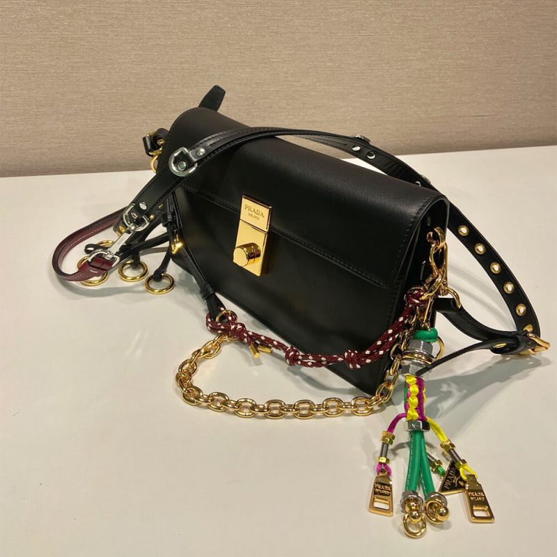 Prada Soft Sound small leather shoulder bag with charms(high-end grade) - Image 4