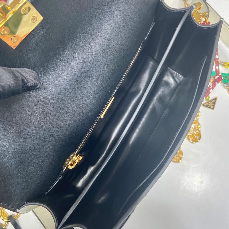 Prada Soft Sound small leather shoulder bag with charms(high-end grade) - Image 8
