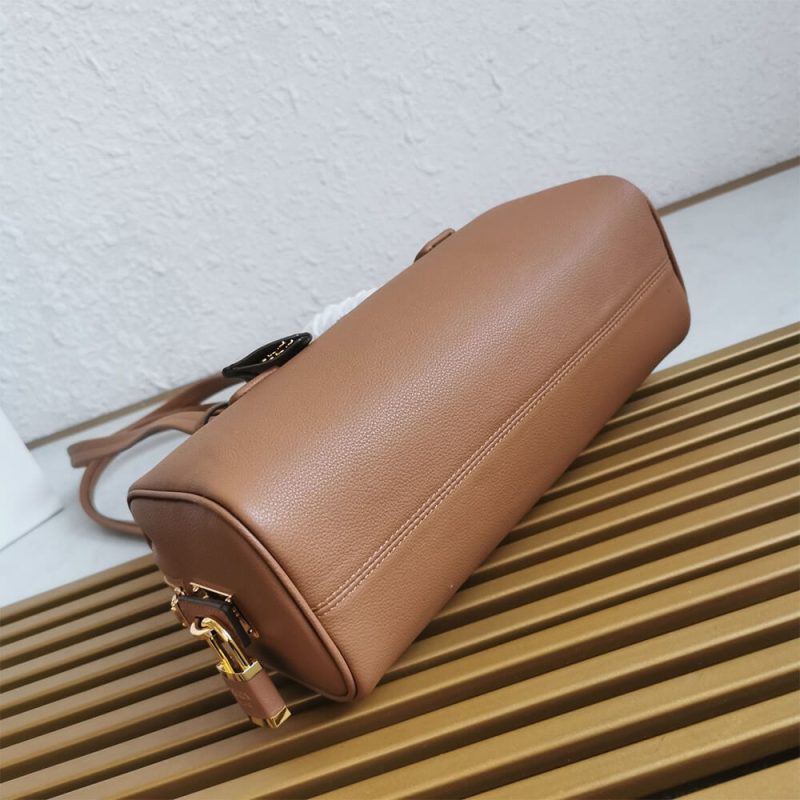 Prada Medium leather top-handle bag with padlock(high-end grade) - Image 6