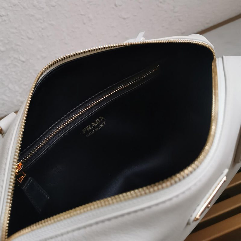 Prada Medium leather top-handle bag with padlock(high-end grade) - Image 8