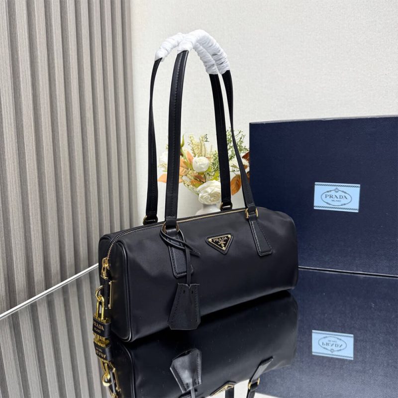 Prada Medium leather top-handle bag with padlock(high-end grade) - Image 3