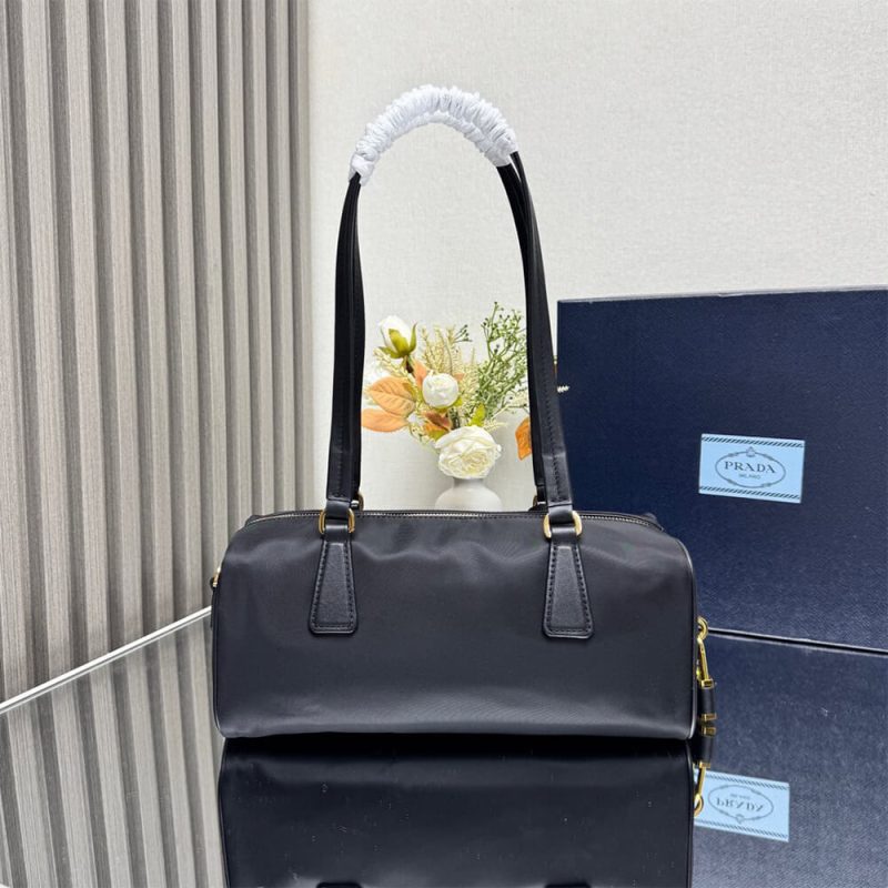 Prada Medium leather top-handle bag with padlock(high-end grade) - Image 4