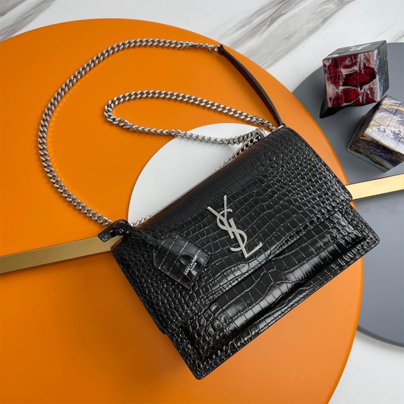 YSL Crocodile-embossed leather SUNSET Medium - Image 2