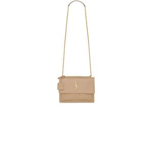 YSL Crocodile-embossed leather SUNSET Medium
