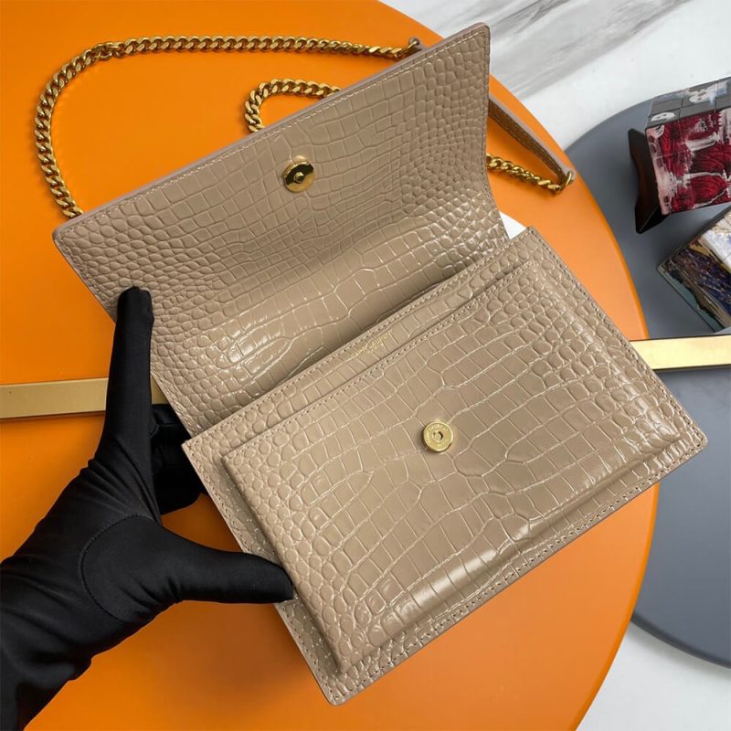 YSL Crocodile-embossed leather SUNSET Medium - Image 5