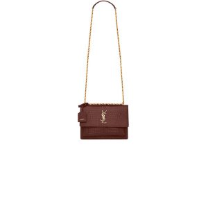 YSL Crocodile-embossed leather SUNSET Medium