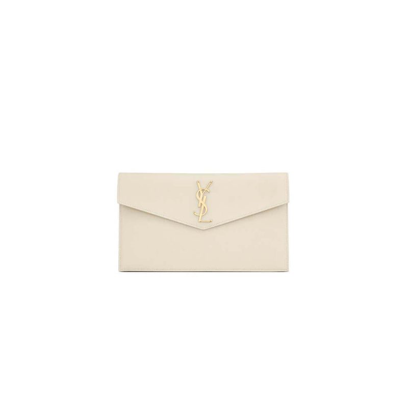 YSL UPTOWN POUCH IN GRAIN DE POUDRE EMBOSSED LEATHER