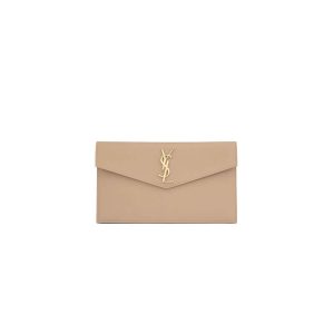 YSL UPTOWN POUCH IN GRAIN DE POUDRE EMBOSSED LEATHER