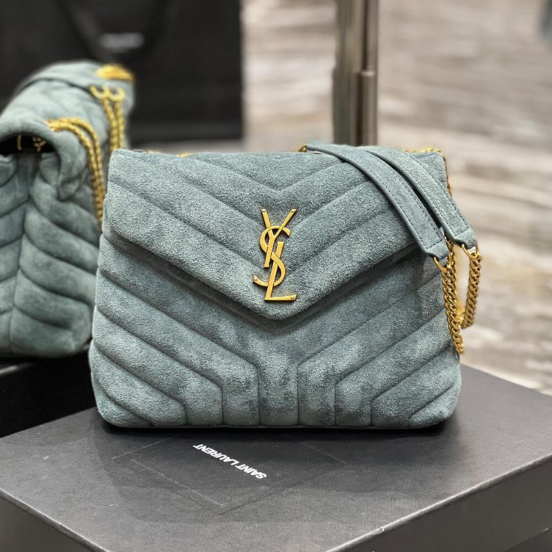 LOULOU SMALL CHAIN BAG IN “Y” QUILTED SUEDE - Image 2