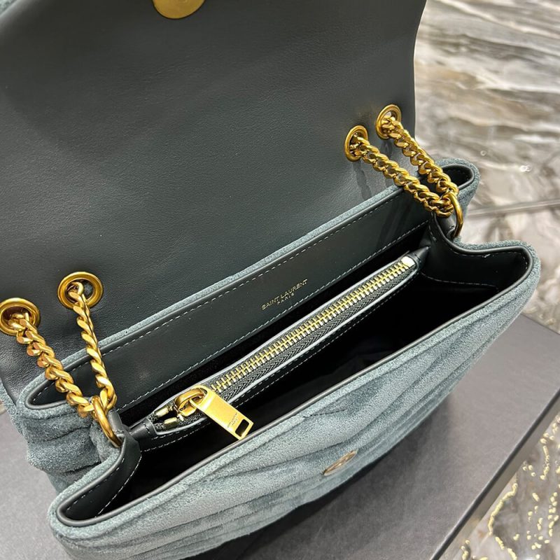 LOULOU SMALL CHAIN BAG IN “Y” QUILTED SUEDE - Image 8