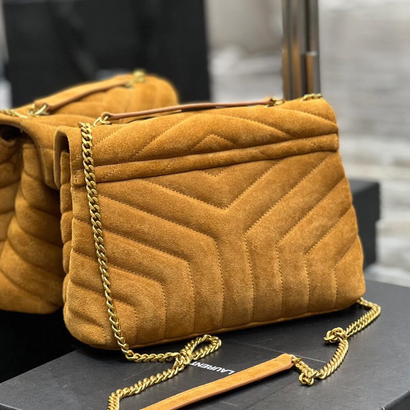 LOULOU SMALL CHAIN BAG IN “Y” QUILTED SUEDE - Image 4