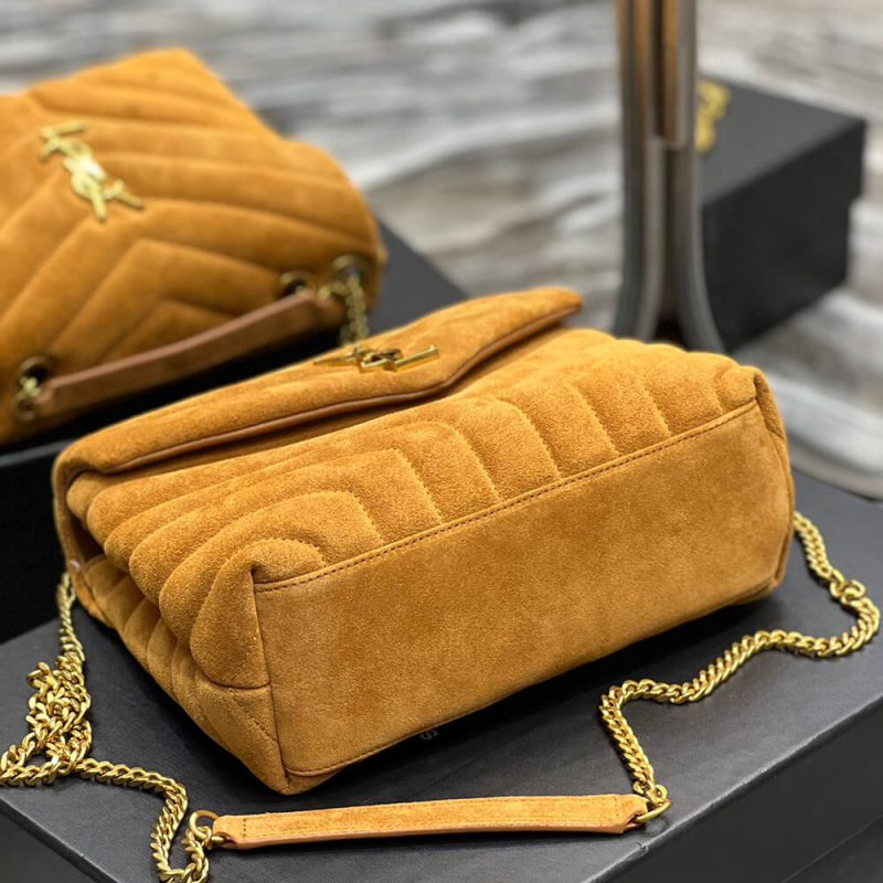 LOULOU SMALL CHAIN BAG IN “Y” QUILTED SUEDE - Image 5