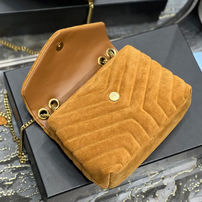 LOULOU SMALL CHAIN BAG IN “Y” QUILTED SUEDE - Image 7