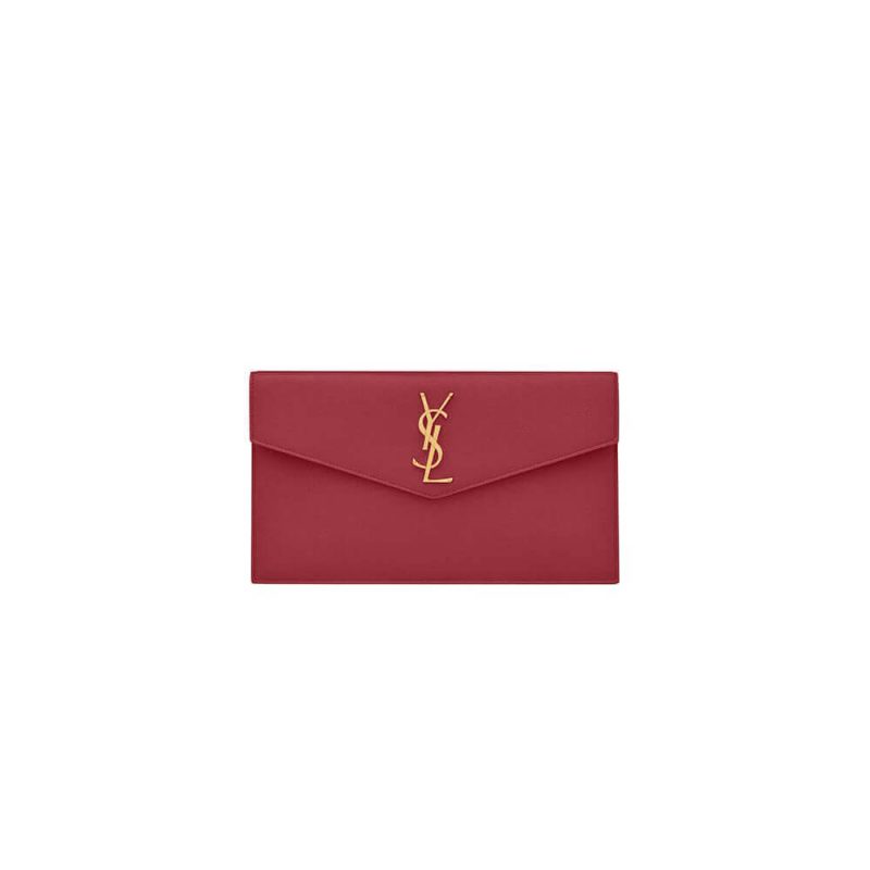 YSL UPTOWN POUCH IN GRAIN DE POUDRE EMBOSSED LEATHER