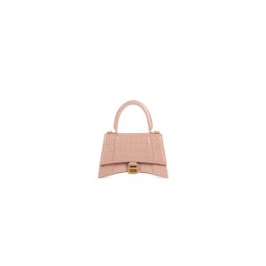 Balenciaga Hourglass small crocodile-embossed tote