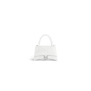 Balenciaga Hourglass small crocodile-embossed tote
