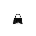 Balenciaga Hourglass small crocodile-embossed tote