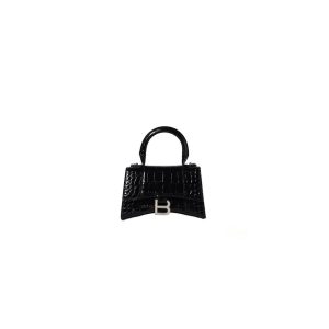 Balenciaga Hourglass small crocodile-embossed tote