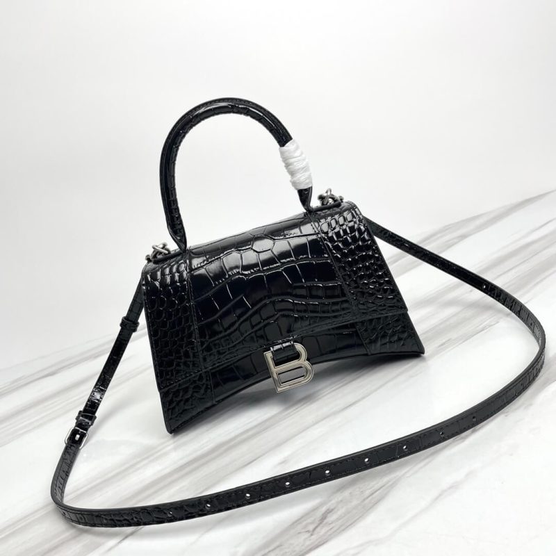 Balenciaga Hourglass small crocodile-embossed tote - Image 2