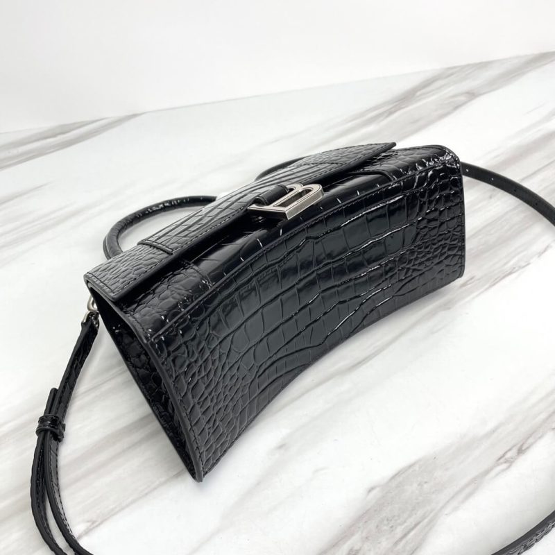 Balenciaga Hourglass small crocodile-embossed tote - Image 5
