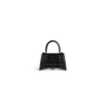 Balenciaga Hourglass small crocodile-embossed tote