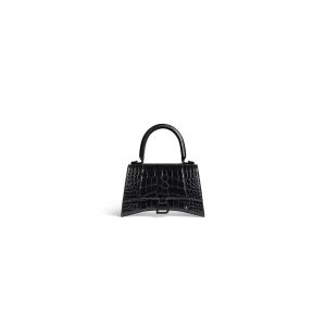 Balenciaga Hourglass small crocodile-embossed tote