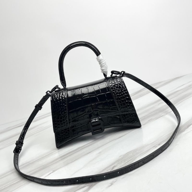 Balenciaga Hourglass small crocodile-embossed tote - Image 2