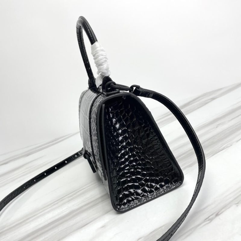 Balenciaga Hourglass small crocodile-embossed tote - Image 3