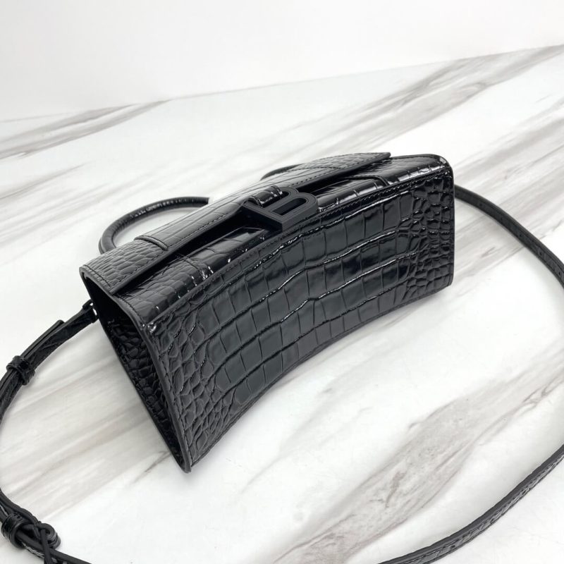 Balenciaga Hourglass small crocodile-embossed tote - Image 5