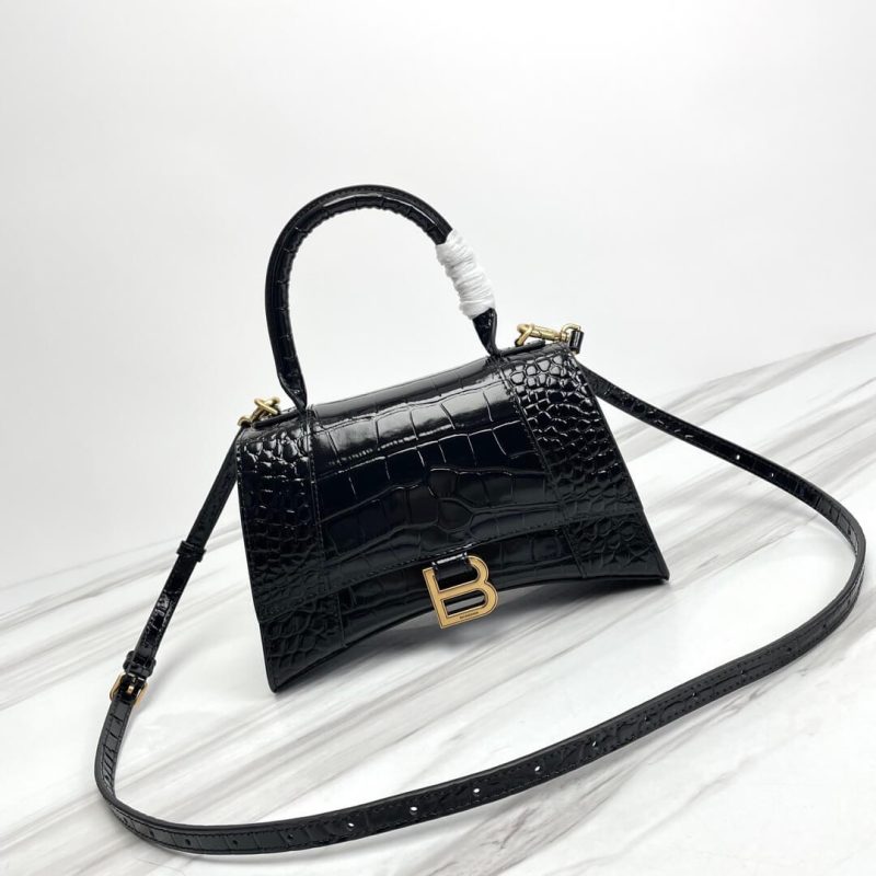 Balenciaga Hourglass small crocodile-embossed tote - Image 2