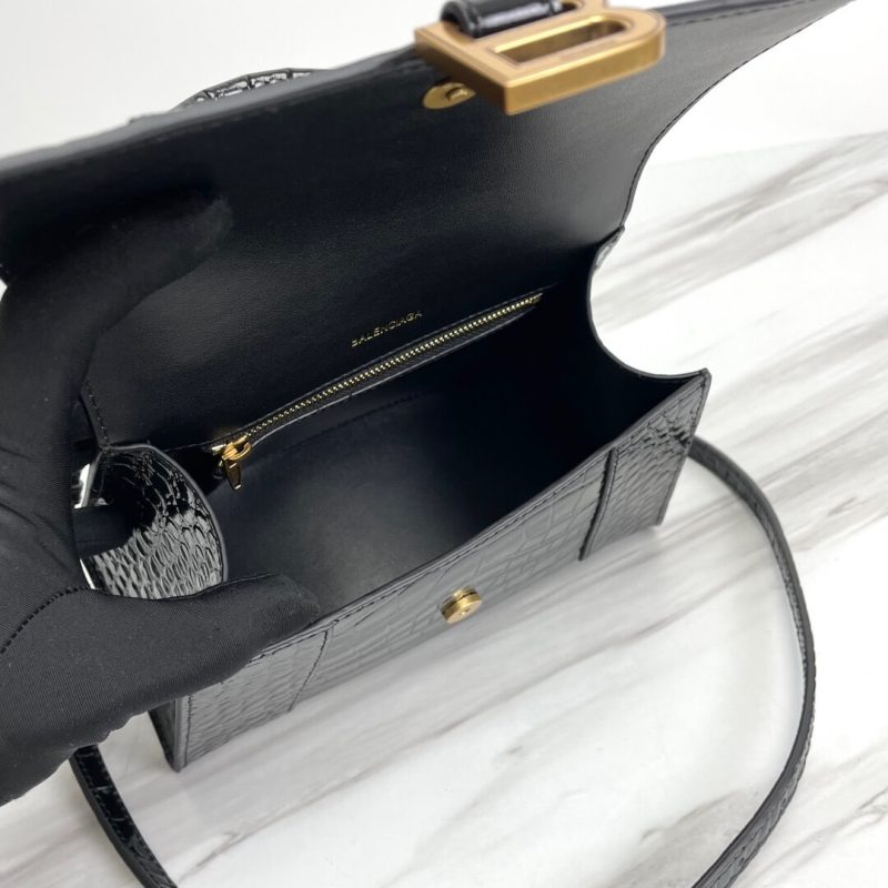 Balenciaga Hourglass small crocodile-embossed tote - Image 8