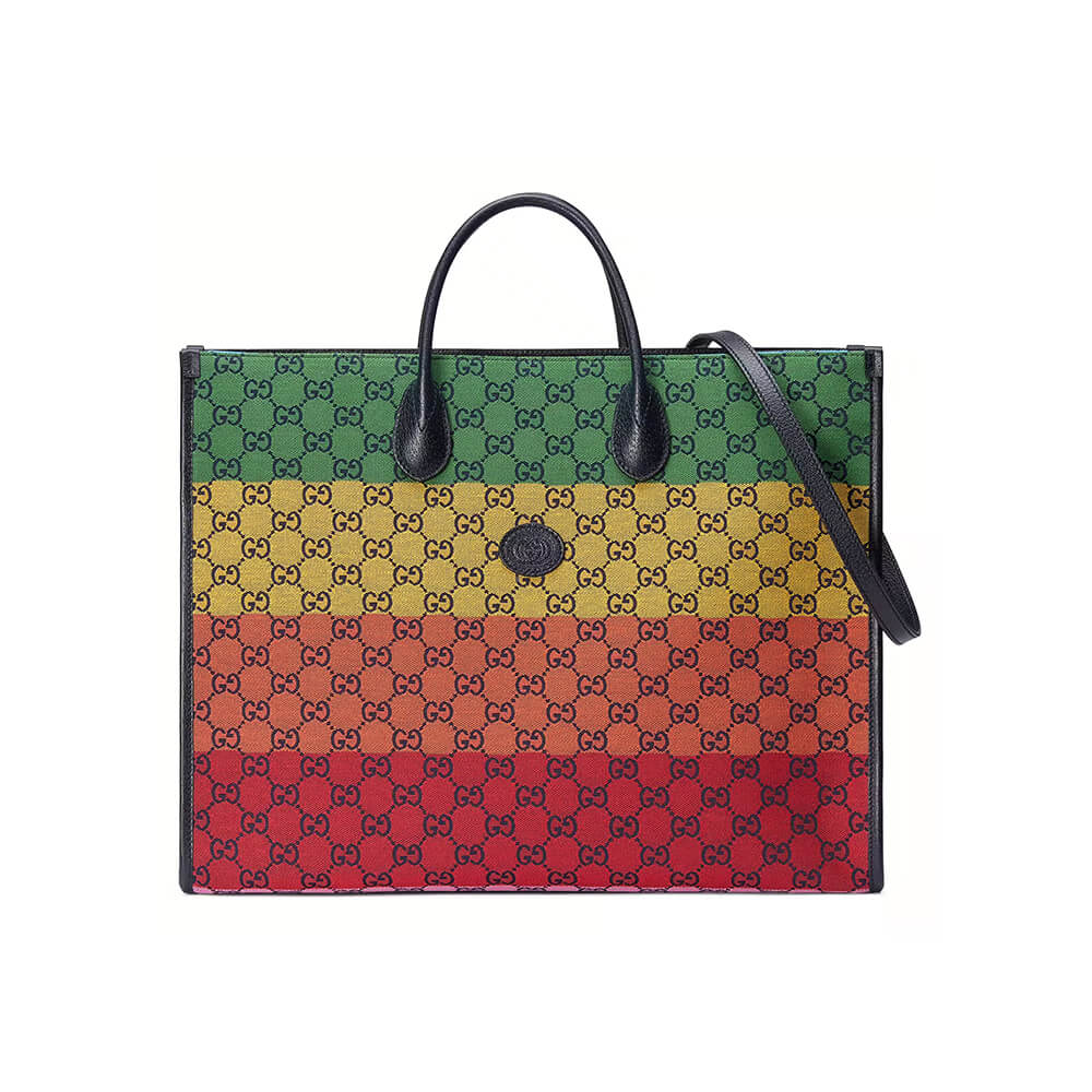 GG Multicolour large tote bag 1 GG Multicolour large tote bag