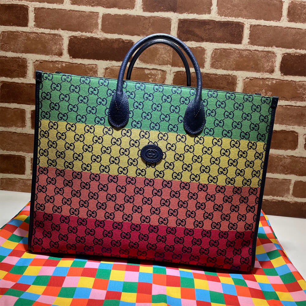 GG Multicolour large tote bag 2 GG Multicolour large tote bag - Image 2