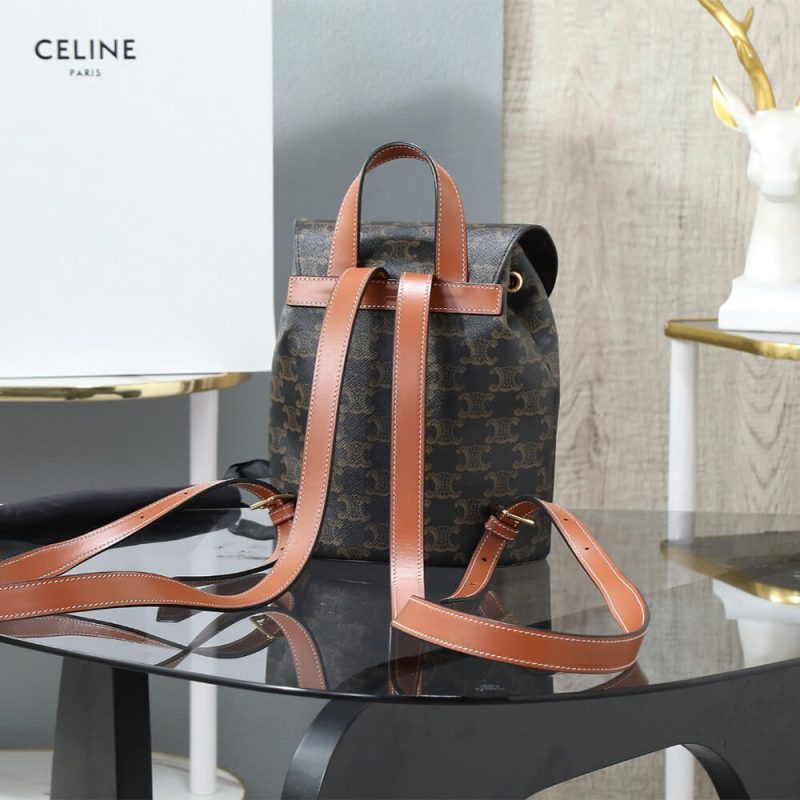 BACKPACK CELINE BONNIE IN Triomphe Canvas and calfskin(HIGH-END GRADE) - Image 3