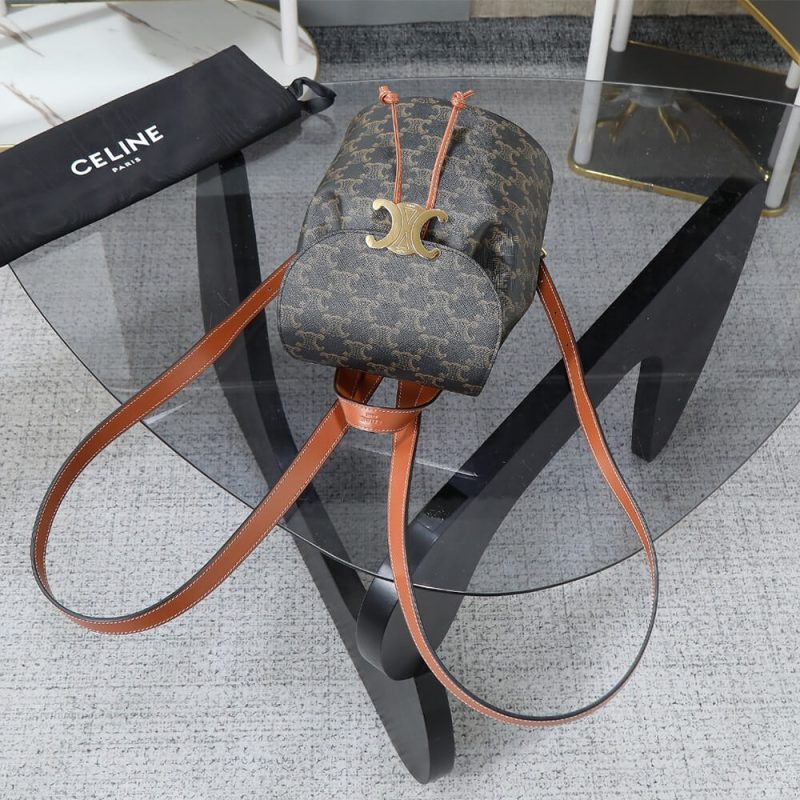 BACKPACK CELINE BONNIE IN Triomphe Canvas and calfskin(HIGH-END GRADE) - Image 4
