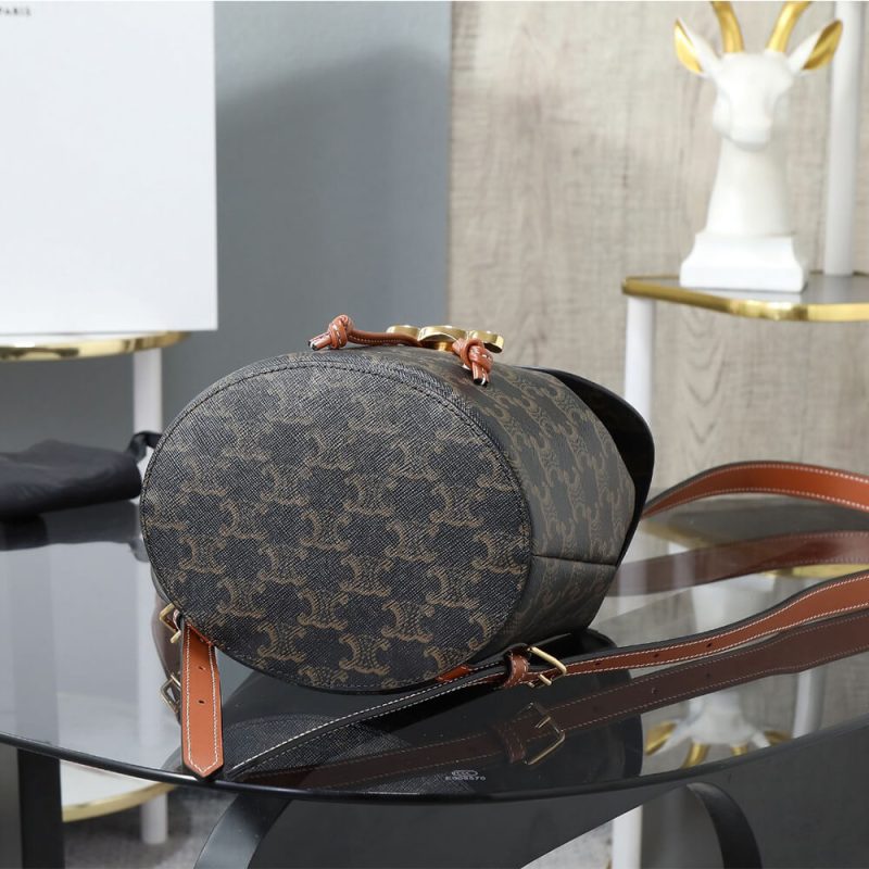 BACKPACK CELINE BONNIE IN Triomphe Canvas and calfskin(HIGH-END GRADE) - Image 5