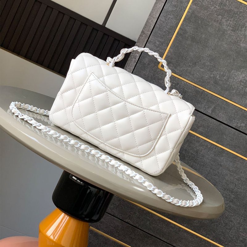 CHANEL Mini Flap Bag with Top Handle(high-end grade) - Image 4