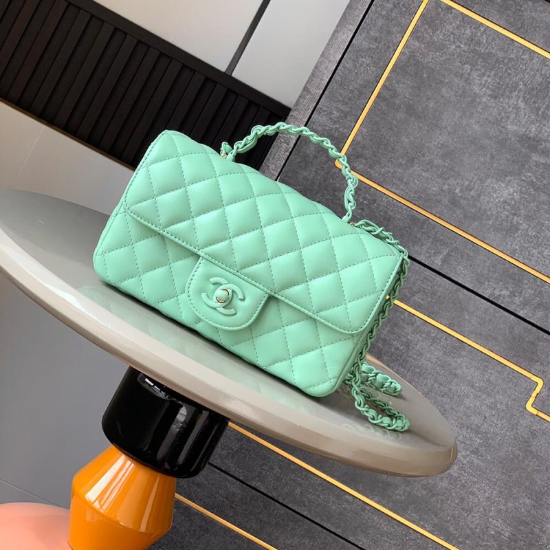 CHANEL Mini Flap Bag with Top Handle(high-end grade) - Image 2