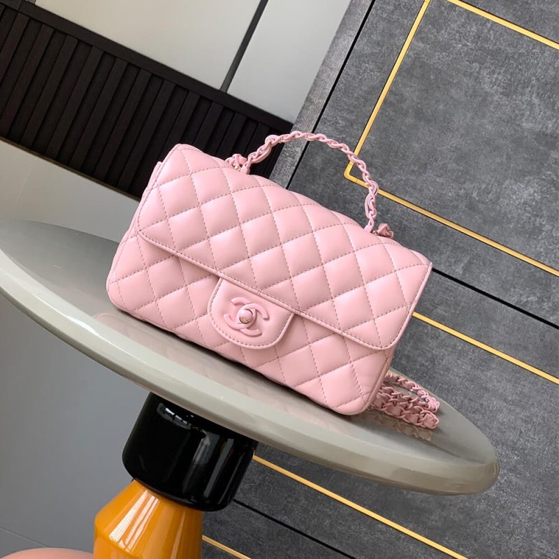 CHANEL Mini Flap Bag with Top Handle(high-end grade) - Image 2