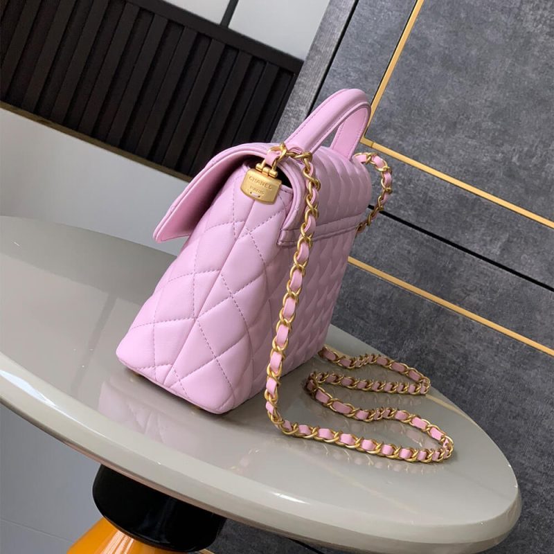CHANEL large Flap Bag With Top Handle(high-end grade) - Image 3