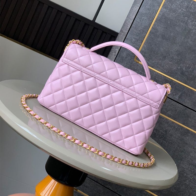 CHANEL large Flap Bag With Top Handle(high-end grade) - Image 4